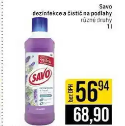 Jip Savo dezinfekce a čistič na podlahy různé druhy 1l nabídka