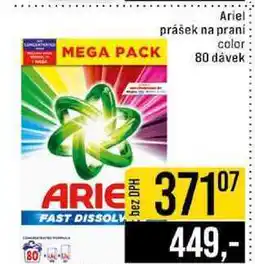 Jip Ariel prášek na praní color 80 dávek nabídka