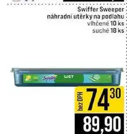 Jip Swiffer Sweeper náhradní utěrky na podlahu vlhčené 10 ks suché 18 ks nabídka