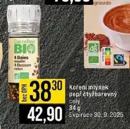 Jip Koření mlýnek pepř čtyřbarevný cely 34g nabídka