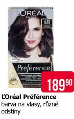 Teta L'Oréal Préférence barva na vlasy, různé odstíny nabídka