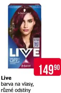 Teta Live barva na vlasy, různé odstíny nabídka