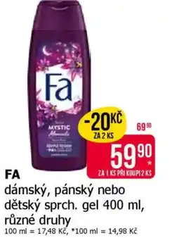 Teta FA dámský, pánský nebo dětský sprch. gel nabídka