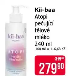 Teta Kii-baa Atopi pečující tělové mléko nabídka