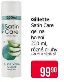 Teta Gillette Satin Care gel na holení nabídka