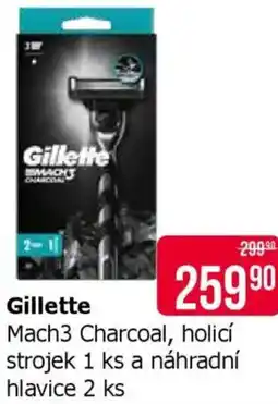 Teta Gillette Mach3 Charcoal, holicí strojek 1 ks a náhradní hlavice 2 ks nabídka