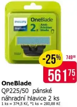 Teta OneBlade QP225/50 pánské náhradní hlavice nabídka