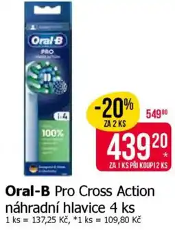 Teta Oral-B Pro Cross Action náhradní hlavice nabídka