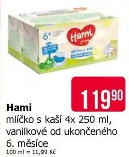 Teta Hami mlíčko s kaší, vanilkové od ukončeného 6. měsíce nabídka