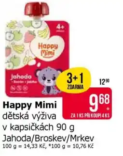 Teta Happy Mimi dětská výživa v kapsičkách Jahoda/Broskev/Mrkev nabídka