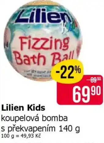 Teta Lilien Kids koupelová bomba s překvapením nabídka