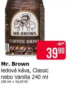 Teta Mr. Brown ledová káva, Classic nebo Vanilla nabídka