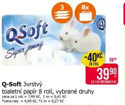 Teta Q-Soft 3vrstvý toaletní papír nabídka