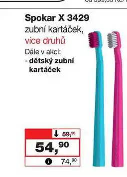 Barvy a laky drogerie Spokar X 3429 zubní kartáček nabídka
