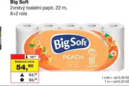 Barvy a laky drogerie Big Soft 2vrstvý toaletní papír, 22 m, 8+2 role nabídka