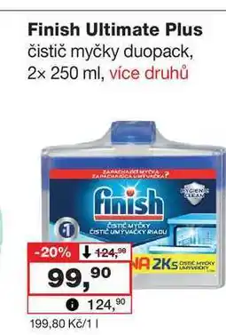 Barvy a laky drogerie Finish Ultimate Plus čistič myčky duopack, 2x 250 ml nabídka