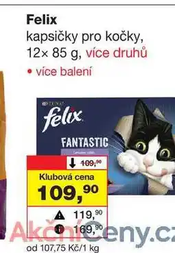 Barvy a laky drogerie Felix kapsičky pro kočky, 12x 85 g nabídka