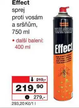 Barvy a laky drogerie Effect sprej proti vosám a sršňům, 750 ml nabídka