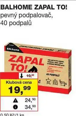 Barvy a laky drogerie BALHOME ZAPAL TO! pevný podpalovač, 40 podpalů nabídka