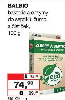 Barvy a laky drogerie BALBIO bakterie a enzymy do septiků, žump a čističek, 100 g nabídka