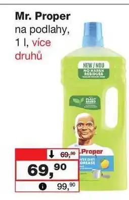 Barvy a laky drogerie Mr. Proper na podlahy, 1l nabídka