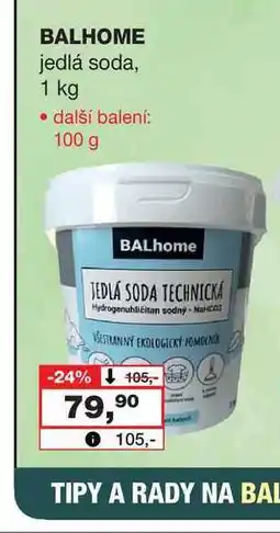 Barvy a laky drogerie BALHOME jedlá soda, 1 kg nabídka