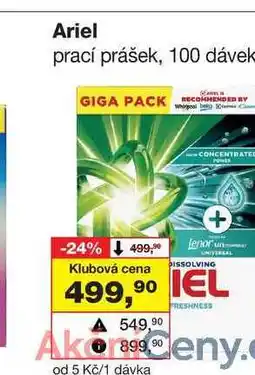 Barvy a laky drogerie Ariel prací prášek, 100 dávek nabídka