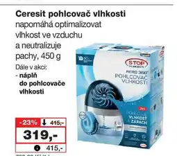Barvy a laky drogerie Ceresit pohlcovač vlhkosti napomáhá optimalizovat vlhkost ve vzduchu a neutralizuje pachy, 450 g nabídka