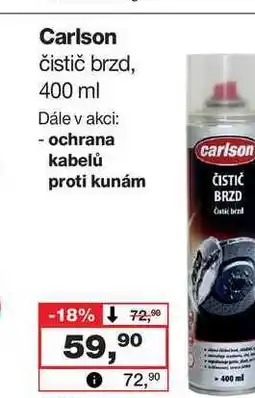 Barvy a laky drogerie Carlson čistič brzd, 400 ml nabídka