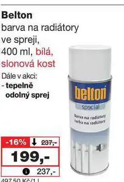 Barvy a laky drogerie Belton barva na radiátory ve spreji, 400 ml, bílá, slonová kost nabídka