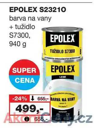 Barvy a laky drogerie EPOLEX S23210 barva na vany + tužidlo S7300, EPOLEX 940 g nabídka