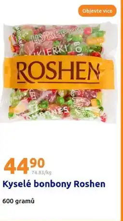 Action Kyselé bonbony Roshen nabídka