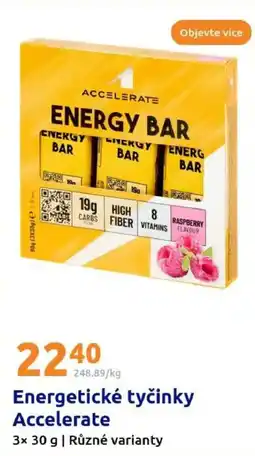 Action Energetické tyčinky Accelerate nabídka