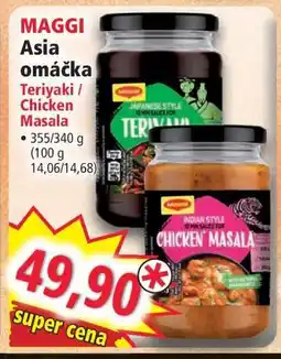 Norma MAGGI Asia omáčka Teriyaki / Chicken Masala nabídka