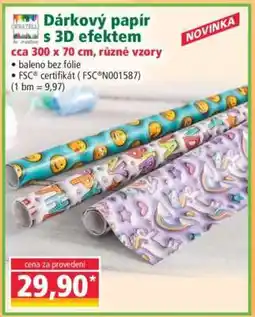 Norma Dárkový papír s 3D efektem nabídka