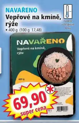 Norma NAVAŘENO Vepřové na kmíně, rýže nabídka