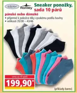 Norma Sneaker ponožky, sada 10 párů nabídka