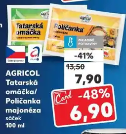 Kaufland AGRICOL Tatarská omáčka/ Poličanka majonéza nabídka