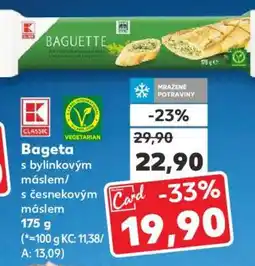 Kaufland Bageta s bylinkovým máslem/s česnekovým máslem nabídka