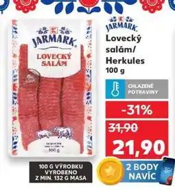 Kaufland Lovecký salám/Herkules 100 g nabídka