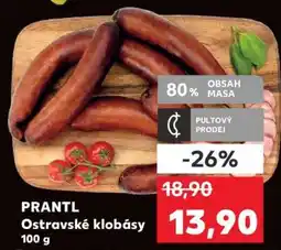 Kaufland PRANTL Ostravské klobásy nabídka