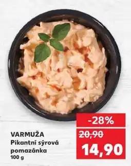 Kaufland VARMUŽA Pikantní sýrová pomazánka nabídka