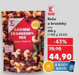 Kaufland Kešu a brusinky mix nabídka