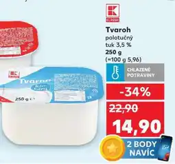 Kaufland Tvaroh polotučný tuk 3,5 % nabídka