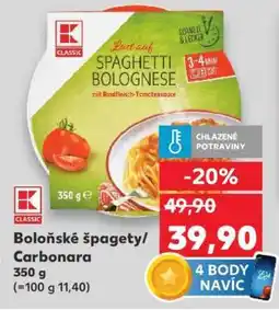Kaufland Boloňské špagety/Carbonara nabídka