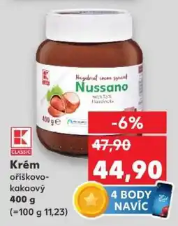 Kaufland Krém oříškovo-kakaový Nussano nabídka