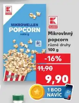 Kaufland Mikrovlnný popcorn nabídka