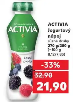 Kaufland Activia jogurtový nápoj nabídka