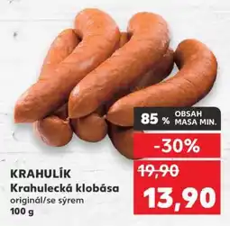 Kaufland KRAHULÍK KRAHULECKÁ KLOBÁSA nabídka