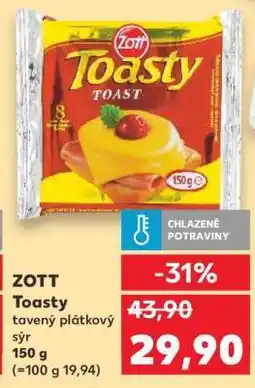 Kaufland Zott Toasty nabídka